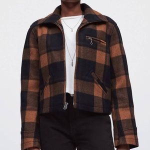 RE/DONE wool plaid jacket